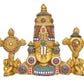 Brass Lord Tirupati Bala Ji Idol Statue for Home Temple Office Decor Figurine Showpiece Multicolour (Height 16 Inch)