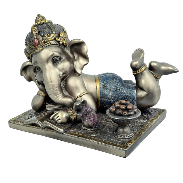 AONA Bal Ganesha Idol | Bonded Bronze Polyresin  | Height 4.5 Inch