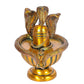 Brass Shivling Statue with Three Snake Height 11 Inches