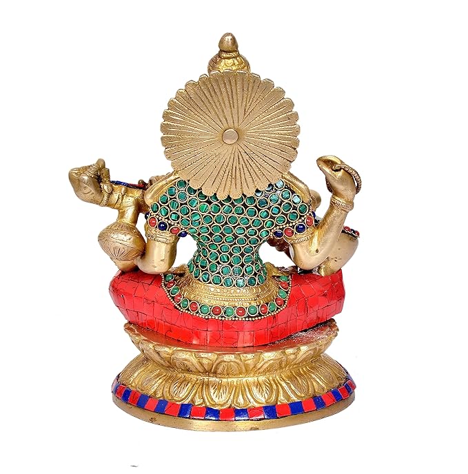 Brass Goddess Saraswati Murti Idol Statue, Height: 9 inches