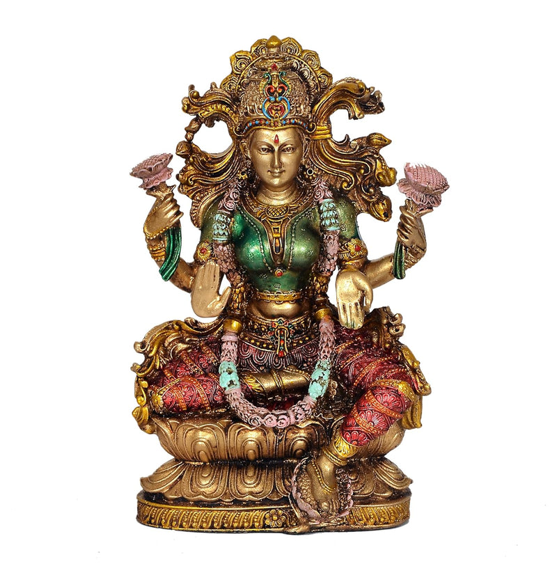 Resin Goddess Lakshmi Idol (Height :9 Inches)