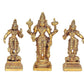 Brass Vishnu BhuDevi Sridevi Statue Idol for Home Decor Temple | Height : 6 inches (Large)