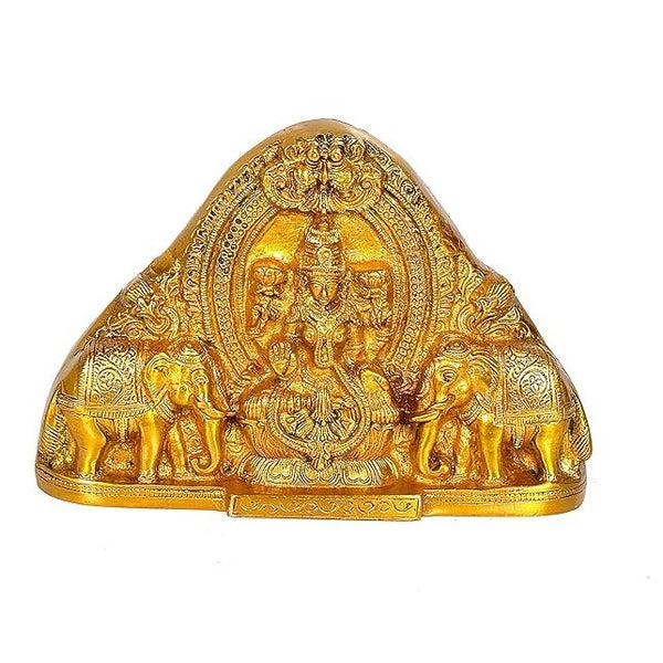 Brass Wall Hanging Lakshmi With Two Elephant Idol Maa Lakshmi Height 5 Inch