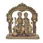 Bronze Statue of Maa Lakshmi Idol and Vishnu Religious Statue on Carved Frame with Kirtimukha for Home Decor Mandir Puja Temple (Height 5 Inch)