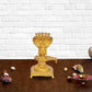 Brass Shiv Shivling Idol Shiv Lingam Home Office Temple Puja Golden Height 7 Inches