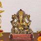 Brass Lord Ganesha Idol Ganesh Statue Decorative Sculpture for Home Decor Office Mandir Pooja Showpiece (Height 7 Inch)