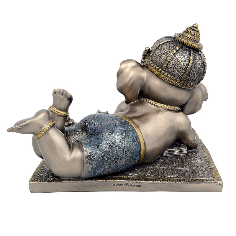 AONA Bal Ganesha Idol | Bonded Bronze Polyresin  | Height 4.5 Inch