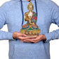 Brass Buddha Statue - Handcrafted Spiritual Decor for Home and Office - Meditating Buddha Idol (Height 10 Inch)