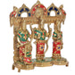 Brass Ram Darbar with Sita Lakshman Hanuman Statue, for Home Decor Pooja Mandir (Height : 7.5 Inch)