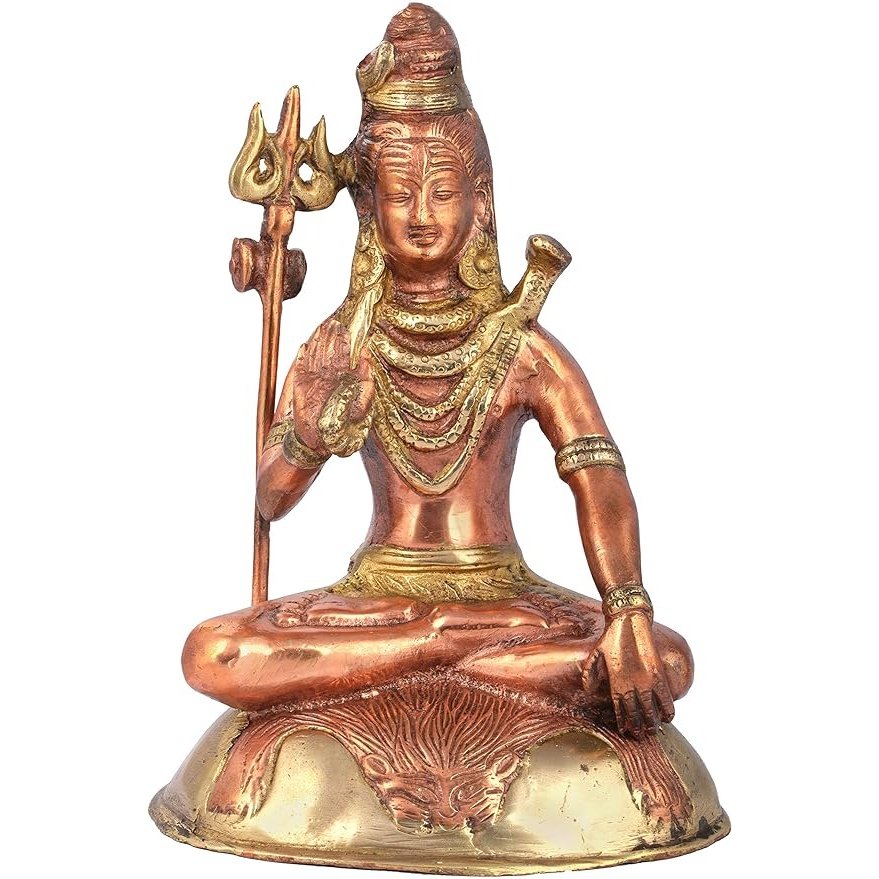 Brass Bhagwan Shiva, Height: 7.7 Inch