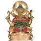 AONA Brass Ganpati Statue Idol Murti On Lotus for Home Decor Height : 17 inches