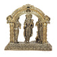 Bronze Ram Darbar with Sita Lakshman Hanuman on Carved Frame with Kirtimukha Bronze Finish Statue, for Home Decor Pooja Mandir (Height 4 inch)