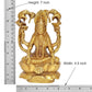 Brass Lakshmi Idol Laxmi Goddess Lakshmi Sitting Statue for The Puja Temple at Home Decor Office (Height: 7 Inch)