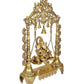 Brass Lord Ganesha Swing with Three Bells Idol Figurine Showpiece Home Office Temple Decor Golden Height