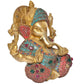 Brass Lord Ganesha Idol Ganesh Statue Decorative Sculpture for Home Decor Office Mandir Pooja Temple (Height 8 Inch)