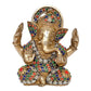 Brass Ganesh Statue Handcrafted Lord Ganesha Idol for Home Decor and Pooja - Hindu God Ganapati Figurine (Height 6.5 Inch)