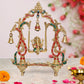 Brass Ganesha Playing On Swing Ganesha Jhula Decorative Showpiece Multicolour (Height 14 Inch)