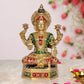 Brass Lakshmi Statue - Goddess Laxmi Idol for Home Decor and Pooja - Hindu Goddess of Wealth Figurine (Height 13 Inch)