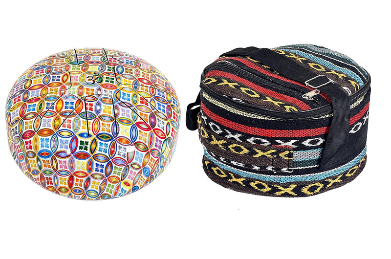 Steel Happy Drum with Rubber Musical Mallet and Travel Bag (Height : 5 inches) (Yellow)