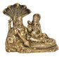 Maa Lakshmi with Lord Vishnu On Sheshnag Idol Statue for Home Mandir Temple Office Decor - (Brass, Height 6.5 Inch)