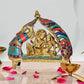 Brass Radha Krishna Idol Statue Sculpture Figurine for Home Temple Office Gift Multicolour Height 9 Inches