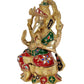 Brass Ganesha Ganpati Statue Idol Murti On Lotus for Home Decor | Height : 12 inches