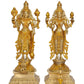 Brass Statue of Maa Lakshmi Idol and Vishnu Religious Statue Pair of Vishnu Lakshmi (Height 15 Inch)