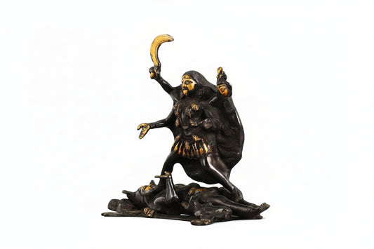 Brass Kali Maa Idol (Height :8.5 Inches)