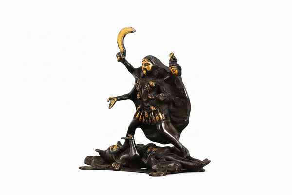 Brass Kali Maa Idol (Height :8.5 Inches) Entryway Setting