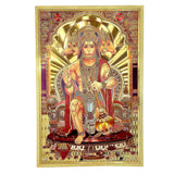 Panchmukhi Hanuman ji गोल्ड फॉइल पोस्टर, 30x20 सेमी, विस्तृत चित्र