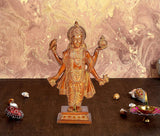 Dhanvantari brass statue (10 in), holding immortality vase and herbs