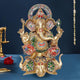 Brass Ganesha Ganesh GanpatiStatue Idol Murti On Lotus for Home Decor Height : 17 inches