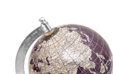 Purple-and-white globe close-up with silver scale ring and globe top knob