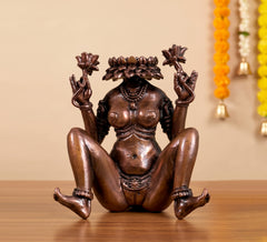 PURE COPPER LAJJA GAURI IDOL TRADITONAL SHAKTI FORM 4 INCHES