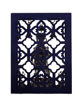 Brass Hanuman Ji statue in cutwork frame with bells and diyas detail
