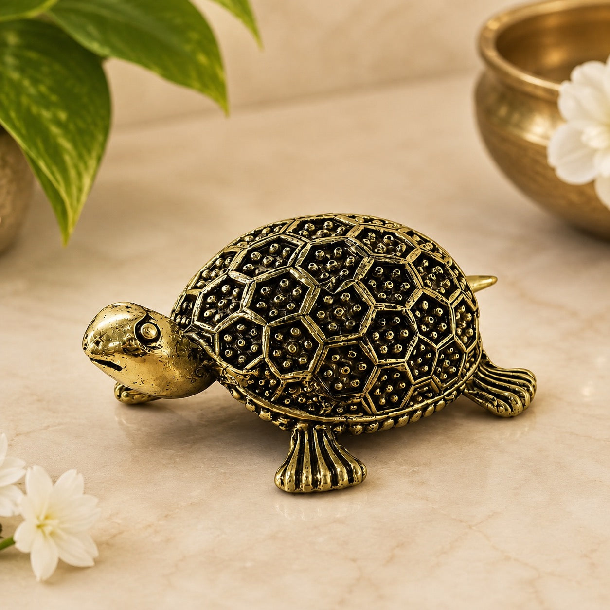 Brass Turtle Statue – Symbol of Prosperity, Stability & Good Fortune