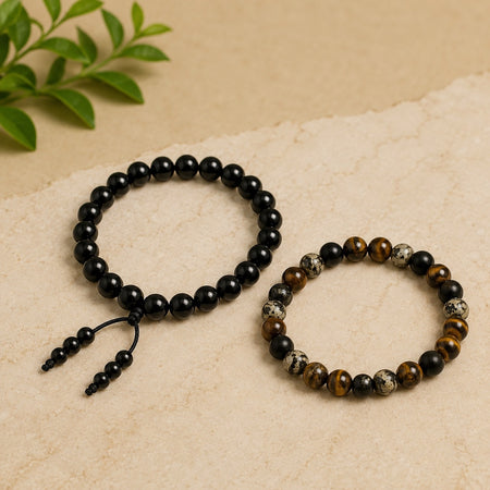 Karungali & Tiger Eye Balance Bracelet