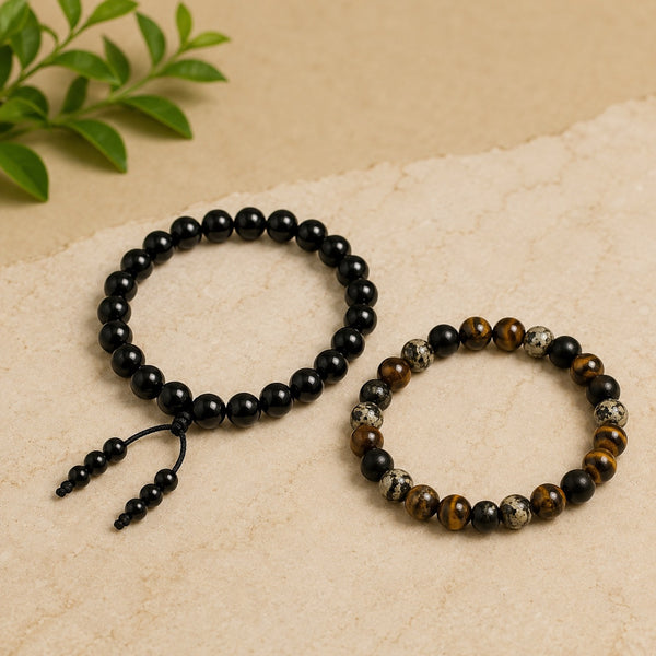 Karungali & Tiger Eye Balance Bracelet