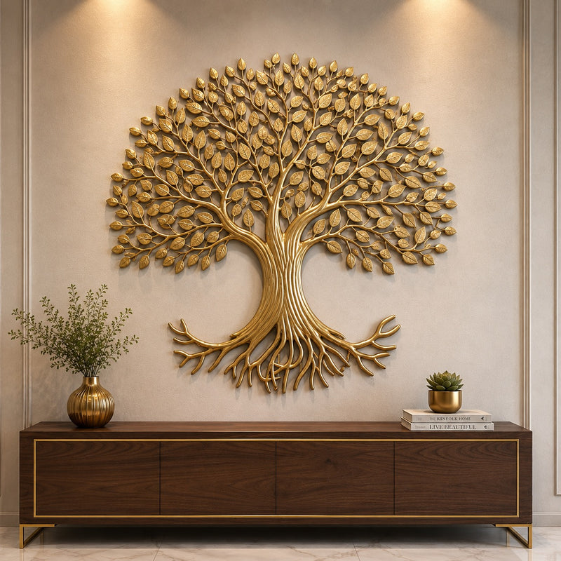 Handcrafted Brass Kalpavriksha | Symbolic Tree of Life Sculpture