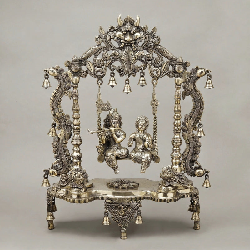 AONA Brass Radha & Krishna Jhula