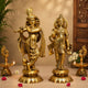 Brass Divine Radha Krishna Idol | Symbol of Eternal Love & Devotion (Height: 27 Inches)