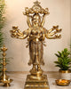 Brass Multi-Armed Deepalakshmi with Diyas – Grand Traditional Welcome Statue (Height: 48 Inches)
