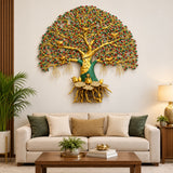 Handcrafted Brass Kalpvriksha Tree | Symbol of Wealth & Prosperity | Elegant Home & Office Décor (Height: 49 Inches)