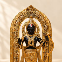Black Finish Brass Ram Lalla Idol | Traditional Hindu God Statue for Home Temple & Décor (Height: 18 Inches)