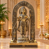 Brass Ayodhya Ram Lalla Idol | Grand Lord Ram Statue for Temple (Height: 53 Inches)
