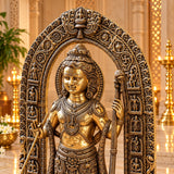 Brass Ayodhya Ram Lalla Idol | Grand Lord Ram Statue for Temple (Height: 53 Inches)