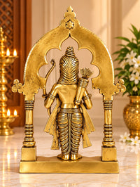 Pure Brass Standing Ram Idol | Divine Idol (Height: 14.96 Inches)
