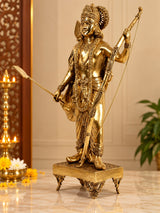 Pure Brass Ram Lalla Idol | Grand Detailed Lord Ram Statue (Height: 27 Inches)