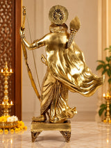 Pure Brass Ram Lalla Idol | Grand Detailed Lord Ram Statue (Height: 27 Inches)