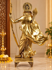 Pure Brass Ram Lalla Idol | Grand Detailed Lord Ram Statue (Height: 27 Inches)